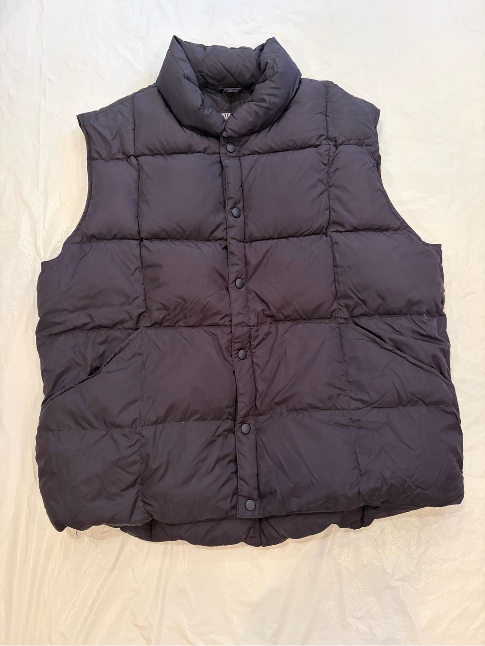 Land's End Quilted Nylon Vest Men's XL Navy Goosedown/Feathers